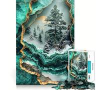 Puzzle Kintsugi "Paesaggio innevato sereno" da 1000 pezzi per adolescenti, gioco di logica mentale, evasione rilassante, opera d'arte dai bordi sottili da collezione (38x52cm)