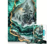 Puzzle Kintsugi Paesaggio innevato sereno da 1000 pezzi per ragazzi, gioco di intelletto, attività per tutta la famiglia, taglio di qualità, (50x75cm)