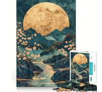Puzzle Kintsugi Paesaggio Sakura per adulti, 1000 pezzi, rompicapo rilassante, passatempo creativo, assemblaggio di immagini, regalo perfetto (50x75cm)