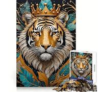 Puzzle Kintsugi Tigre Dorato da 1000 pezzi per adulti, gioco di logica e rilassamento, taglio preciso, regalo prezioso 50x75cm