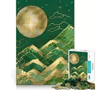 Puzzle Kintsugi "Tramonto in montagna" per adolescenti, 1000 pezzi, gioco mentale, svago divertente, taglio di alta qualità, regalo pensato con cura (38x52cm)