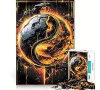 Puzzle Kintsugi Yin e Yang per adulti,1000 pezzi,gioco di memoria,taglio di alta precisione,attività creativa per momenti di tranquillità ed esercizio mentale a casa (50x75cm)