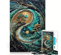 Puzzle Kintsugi Yin Yang Armonia,1000 pezzi,gioco di abilità mentale,taglio di precisione,hobby affascinante per i momenti di svago (38x26cm)