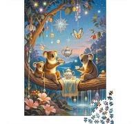 Puzzle Koala 1000 Pezzi in Legno Per Adulti Educativo Impegnativo Rompicapo Koala Family Tree Tea Regalo Per Bambini 1000pcs (75x50cm)