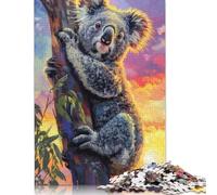 Puzzle Koala all'alba, carta rettangolare, puzzle rettangolare per bambini adulti, regali di Natale 1000 pezzi (26x38 cm)