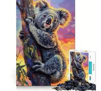 Puzzle Koala all'alba da 1000 pezzi per adulti, regalo, gioco di abilità mentale, divertimento tranquillo, design da assemblare, 50x75cm