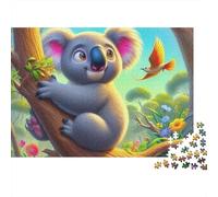 Puzzle Koala Foresta Albero Marsupiale 1000 pezzi Premium Cartone Antistress Attività di gruppo Regalo di festa per adulti Famiglia Coppie Appassionati 70x50cm/1000 pezzi