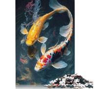 Puzzle Koi Fish da 520 pezzi per adulti, cartone rettangolare, puzzle difficili per donne e uomini, 520 pezzi (52x38 cm)