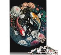 Puzzle Koi Fish Ying Yang Relax Challenge Giocattolo di Carta Rettangolare per Bambini o Bambine, Regali per la Festa del Papà 1000 Pezzi (75x50cm)