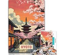 Puzzle Kyoto da 1000 pezzi per adulti e adolescenti, aiuta il cervello a esercitare i giocattoli avvincenti per coltivare la pazienza e l'interazione genitore-figlio, 50x75cm
