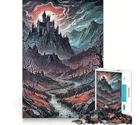 Puzzle "La casa della strega" da 1000 pezzi per adulti, gioco intelligente per interni, taglio preciso, regalo perfetto 38x26cm