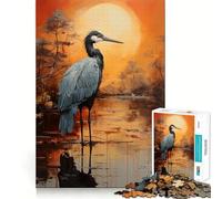 Puzzle "La cicogna marabù" per ragazzi, 1000 pezzi, gioco di logica e divertimento, bordi lisci, regalo di compleanno 38x52cm