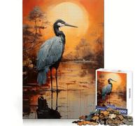 Puzzle "La cicogna marabù" per ragazzi, 1000 pezzi, gioco di logica e divertimento, bordi lisci, regalo di compleanno 38x52cm