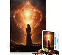 Puzzle "La Dea davanti a me" da 1000 pezzi per adulti, gioco di logica e relax, taglio preciso, regalo prezioso 38x26cm