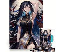Puzzle "La donna contro la luna" per adulti,1000 pezzi,gioco stimolante per la mente,pezzi precisi e facili da incastrare,attività rilassante di gruppo al chiuso (38x52cm)