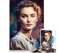 Puzzle "La donna pittrice" da 1000 pezzi per adulti, gioco intelligente per interni, taglio preciso, regalo perfetto 50x75cm