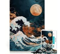 Puzzle "La Grande Onda nella Notte" da 1000 pezzi per ragazzi Gioco di logica, momento di relax, design di qualità, regalo perfetto 38x26cm