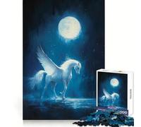 Puzzle "La Luna chiama Pegaso" per ragazzi, 1000 pezzi, gioco di logica, passatempo per la casa, taglio preciso, regalo per le festività 38x52cm