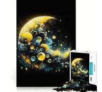 Puzzle La Luna e le Bolle da 1000 pezzi per ragazzi, gioco di logica per attività domestiche, bordi trasparenti, 38x26cm