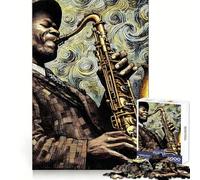 Puzzle "La magia del jazz" per ragazzi, 1000 pezzi, puro gioco di logica, tranquillo, pulito, decorazione da parete 38x52cm