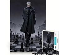 Puzzle "La mossa del maestro di scacchi" per adulti, 1000 pezzi, gioco stimolante per la mente, divertimento tranquillo, taglio preciso, decorazione da parete 50x75cm
