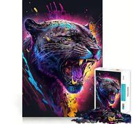 Puzzle "La Pantera Eccitata" da 1000 pezzi per adulti, stimola la memoria, ideale per momenti di relax, per comporre immagini e realizzare opere d'arte 50x75cm