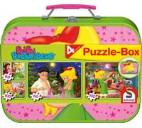 Puzzle La piccola strega Bibi 4in1 in valigetta di metallo (60, 60, 100, 100 pezzi) SCHMIDT