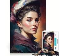Puzzle "La pittrice donna" per adolescenti, 1000 pezzi per allenare la mente, semplice e divertente da assemblare, un regalo prezioso 38x52cm