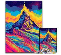 Puzzle "La psichedelia colorata del Monte Bianco" da 1000 pezzi per adulti puzzle per adulti rompicapo stimolante attività per famiglie decorazioni per la casa regalo per le feste 1000 pezzi (75x50cm)