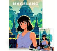 Puzzle "La ragazza e la luce del tempio" per adolescenti, 1000 pezzi per allenare la mente, semplice e divertente da assemblare, un regalo prezioso 38x52cm