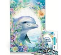 Puzzle La Saggezza dei Delfini per Ragazzi, 1000 Pezzi, Gioco Stimolante, Gioco Rilassante, Taglio Liscio, 38x26cm