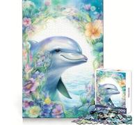 Puzzle La Saggezza dei Delfini per Ragazzi, 1000 Pezzi, Gioco Stimolante, Gioco Rilassante, Taglio Liscio, 38x26cm