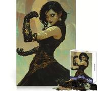 Puzzle "La Sentinella Arcana, Donna in Abito Nero" per Adolescenti, 1000 Pezzi, Gioco di Logica e Senso di Gioco, Divertimento Calmo, Bordi Lisci, Regalo di Compleanno 50x75cm