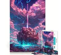 Puzzle "La Spada nella Roccia" per ragazzi, 1000 pezzi, gioco cognitivo, hobby tranquillo, bordo premium, regalo di Natale 38x26cm