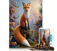 Puzzle "La storia di una volpe fantastica" per ragazzi, 1000 pezzi, gioco di logica e divertimento, bordi lisci, regalo di compleanno 38x52cm