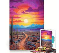Puzzle "La strada nel deserto" da 1000 pezzi per adulti, un gioco stimolante per la mente, un'opera d'arte da collezione 50x75cm