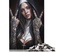 Puzzle "La suora ribelle" per adulti e adolescenti, 1000 pezzi, puzzle in legno per adulti, puzzle divertenti, 1000 pezzi (75x50 cm)