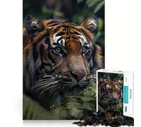 Puzzle "La tigre nella giungla" per ragazzi, 1000 pezzi, gioco di logica, divertimento rilassante, taglio perfetto, una piacevole sorpresa 50x75cm