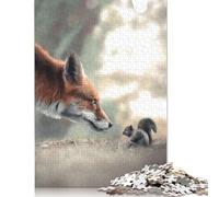Puzzle La volpe incontra lo scoiattolo con immagini personalizzabili, 100% cartone riciclato, per adulti e adolescenti, 1000 pezzi (26x38 cm)