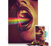Puzzle Labbra Arcobaleno da 1000 pezzi per adolescenti, gioco di logica, momento di relax, taglio preciso, pezzo da collezione (38x26cm)