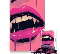 Puzzle Labbra da Vampiro da 1000 pezzi per adolescenti, ideale per la concentrazione, un piacevole diversivo, perfetto come regalo di Natale (50x75cm)