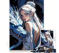 Puzzle "L'abbraccio del drago" per ragazzi, 1000 pezzi, stimola la memoria, divertente e rilassante, con bordi precisi, regalo artistico 38x26cm
