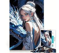 Puzzle "L'abbraccio del drago" per ragazzi, 1000 pezzi, stimola la memoria, divertente e rilassante, con bordi precisi, regalo artistico 38x26cm