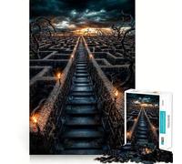 Puzzle "Labirinto di pietre al tramonto" per ragazzi, 1000 pezzi, gioco di logica, divertimento al chiuso, bordi precisi, pezzo da collezione 50x75cm