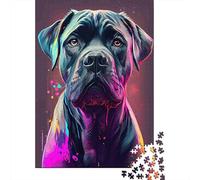 Puzzle Labrador Retriever in Pezzi, Arte Neon, 1000 Pezzi Carta Riciclata, Regali Uomini Donne, Gioco Educativo per Rilassarsi 38x26cm/1000pcs