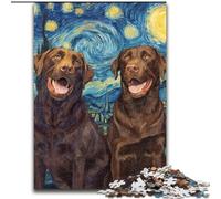 Puzzle Labrador Under The Stars da 1000 pezzi per adolescenti, regalo di gioco stimolante, ideale come regalo per tutta la famiglia (26x38cm)
