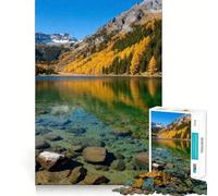 Puzzle "Lago alpino in autunno" da 1000 pezzi,gioco stimolante per la mente,incastro perfetto,ideale per un piacevole intrattenimento in casa (50x75cm)