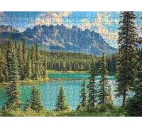 Puzzle lago catena montuosa - Puzzle 5000 Pezzi per Adulti - Puzzles Giochi Rilassamento - Bene Confezionamento in Scatola - Stampa Alta Definizione Colori Brillanti - Puzzles Legno Impegnativi s7h-55