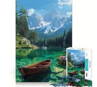 Puzzle "Lago di Montagna Sereno" per Ragazzi, 1000 Pezzi, Migliora la Memoria, Divertimento Tranquillo, Bordo Preciso, Regalo Artistico 50x75cm
