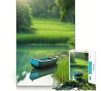 Puzzle "Lago sereno con barca a remi" da 1000 pezzi per adulti, ideale per rafforzare la memoria, per il tempo libero e il divertimento, con bordi di qualità e un regalo elegante (38x52cm)